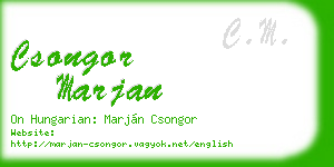 csongor marjan business card